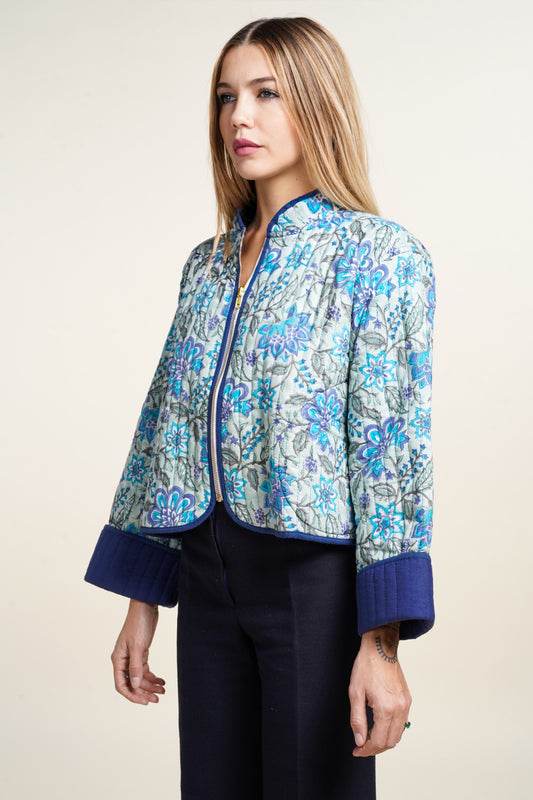 KALI JACKET BLUE FLOWERS